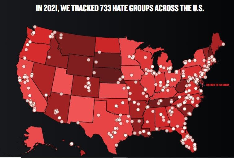 The Southern Poverty Law Center says there were 20 hate groups operating in Ohio last year u002du002d down from 38 in 2018.