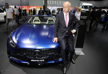 Daimler AG CEO Dieter Zetsche poses ahead of the Daimler annual shareholder meeting in Berlin, Germany, May 22, 2019. REUTERS/Hannibal Hanschke