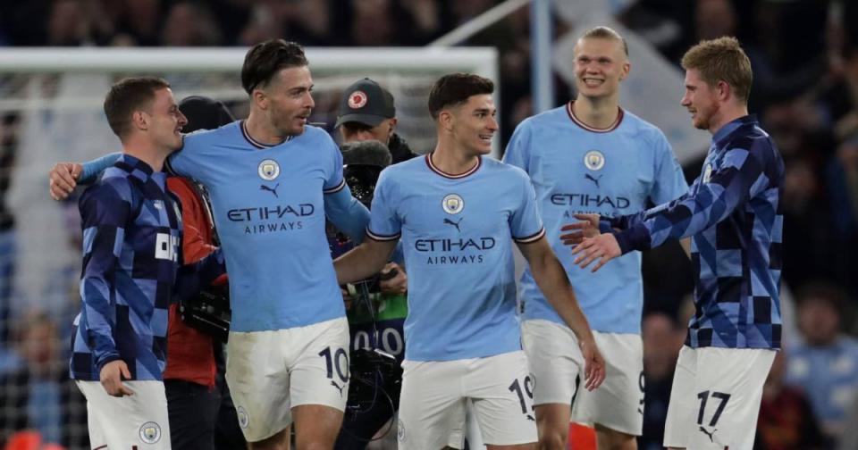 Man City stars Jack Grealish, Julian Alvarez, Erling Haaland and Kevin De Bruyne Credit: Alamy