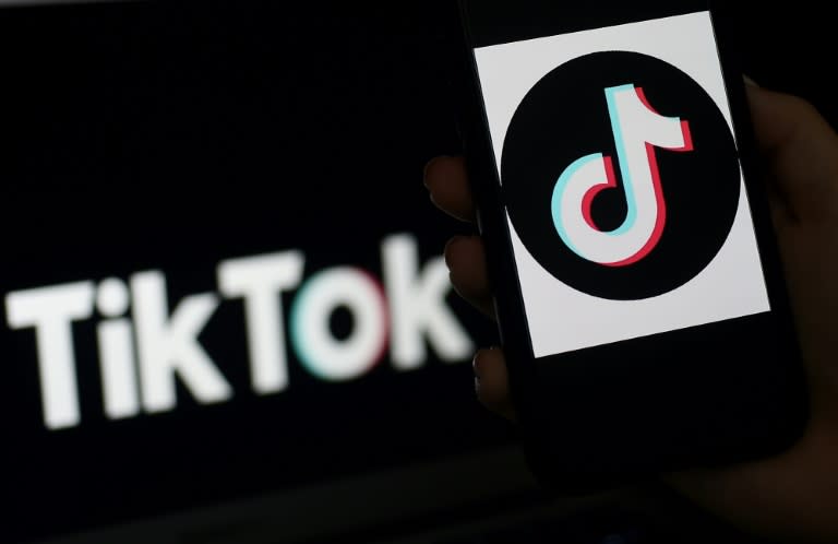 Le logo de TikTok sur un écran d'iPhone, le 13 avril 2020 à Arlington, aux Etats-Unis (Olivier DOULIERY)