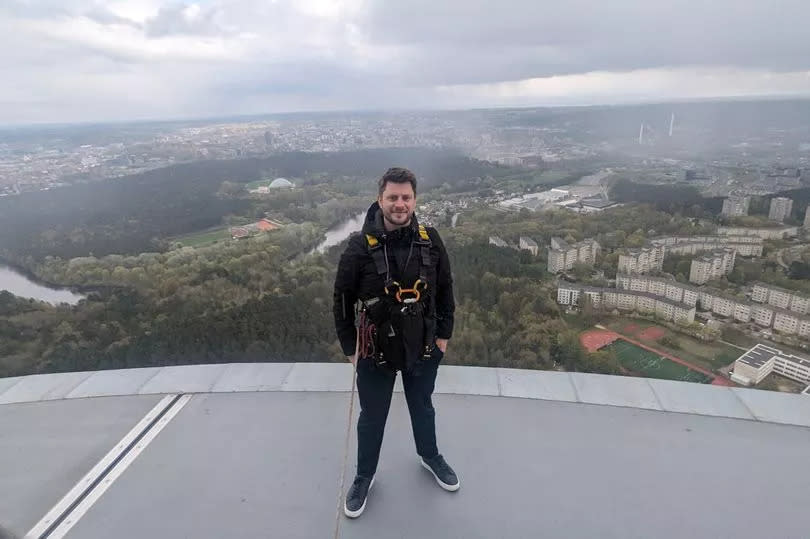 Ed Elliot ventured to the edge of Vilnius TV tower's observation deck