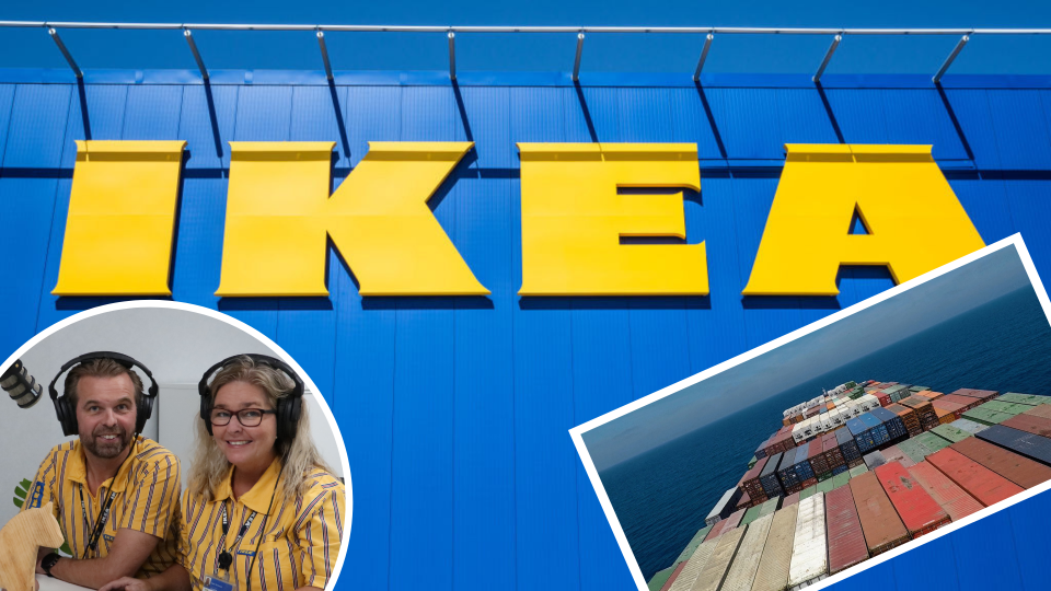 Pictured: Ikea store, Sara and Kent Eriksson and ship carrying Ikea goods. Images: Getty, Ikea