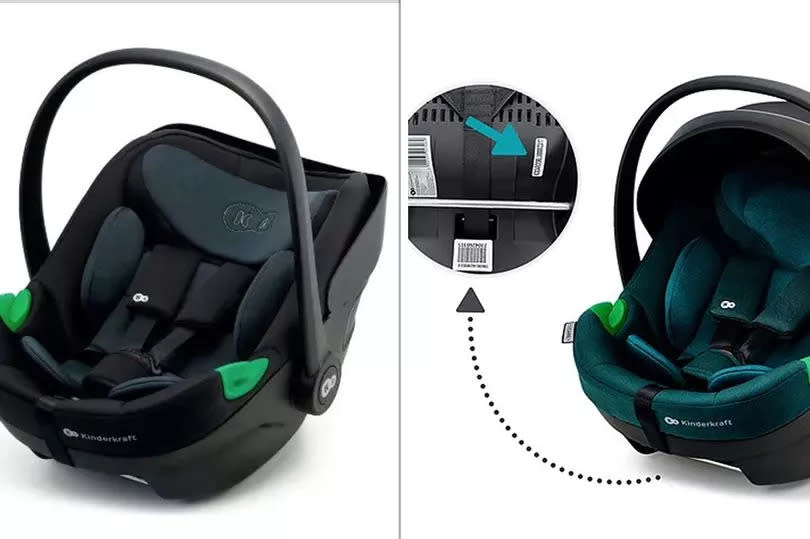 The Kinderkraft I-CARE Car Seat, which has been recalled.