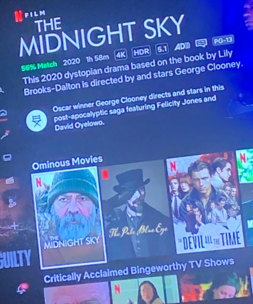 netflix blurb midnight sky