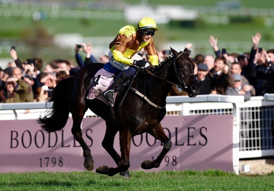 Galopin Des Champs gallops up the final straight to win back-to-back Gold Cups (Action Images via Reuters)
