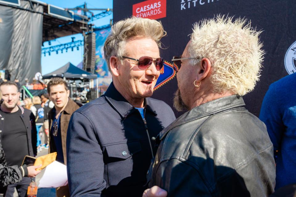 Guy Fieri and Gordon Ramsay at Flavortown Tailgate 2024