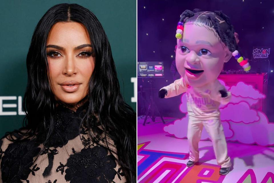 <p>MICHAEL TRAN/AFP via Getty; Kim Kardashian/ Instagram</p> Kim Kardashian shared scenes from Stormi and Aire