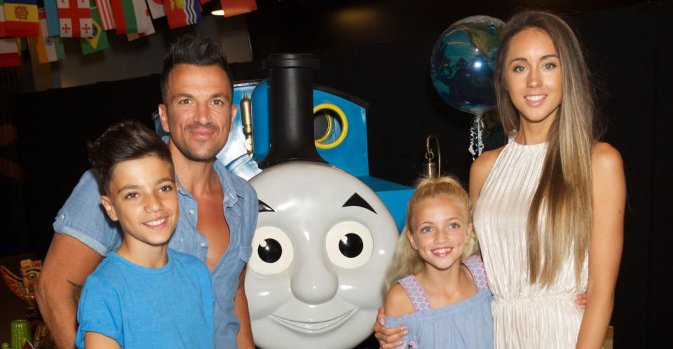 Peter and Emily with Junior and Princess. (PA Images)