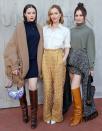 <p>Iris and Maude Apatow join their mom, Leslie Mann at the Louis Vuitton 2023 Cruise Show in San Diego on May 12. </p>