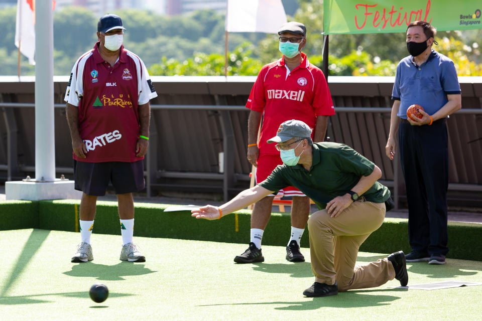 Lawn bowls at Singapore Sports Hub. (PHOTO: Singapore Sports Hub)