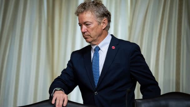 PHOTO: Senator Rand Paul (R-KY) arrives during a Senate Foreign Relations Committee hearing on evaluating U.S.-China policy, at the Capitol, in Washington, D.C., on Feb. 9, 2023. (Graeme Sloan/Sipa USA via AP, FILE)
