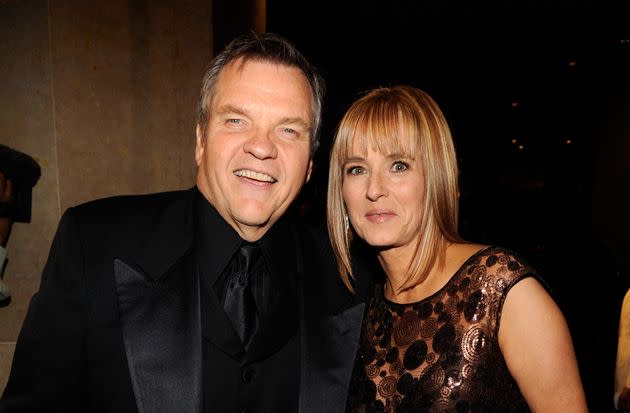 Meat Loaf and Deborah Gillespie attend the 2008 Clive Davis pre-Grammy party at the Beverly Hilton Hotel on Feb. 9, 2008, in Los Angeles. (Photo: Kevin Mazur via Getty Images)
