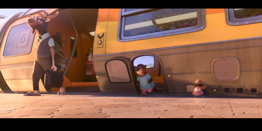 <span class="caption">Les trois types de portes du train dans la ville de Zootopie.</span> <span class="attribution"><span class="source">Disney</span></span>