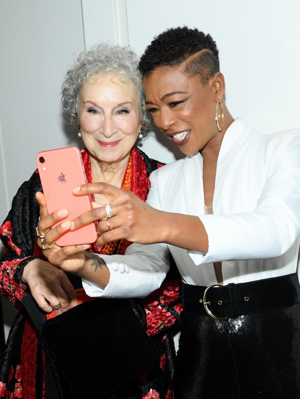 Margaret Atwood and Samira Wiley (Dimitrios Kambouris/Getty Images for Glamour)