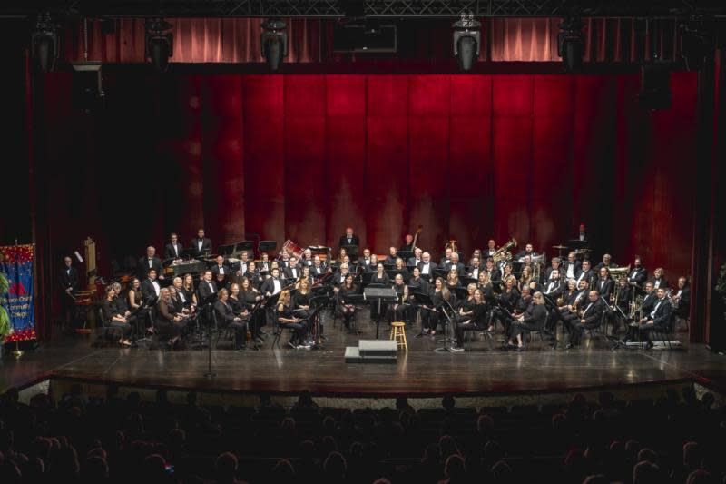 The MCCC College/Community Symphony Band is shown at a previous concert. The band and the Agora Chorale will perform a free concert March 6 at MCCC.
