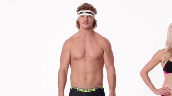Nick 'Honey Badger' Cummins promotes Tradie's 'No bounce pouch' underwear