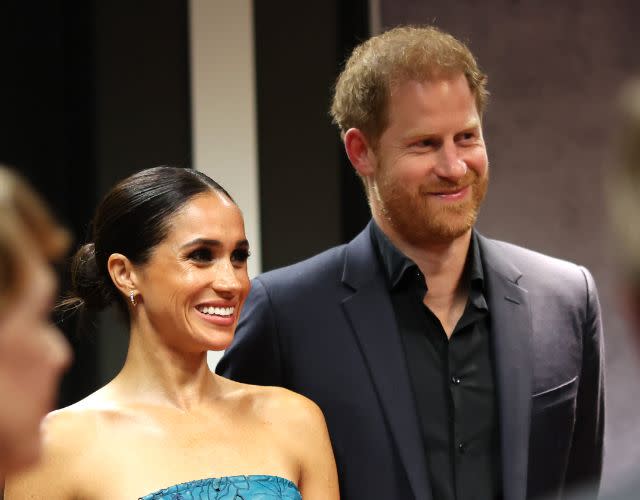 DUESSELDORF, GERMANY – SEPTEMBER 16: Meghan, Duchess of Sussex and Prince Harry, Duke of Sussex attend the pre-closing ceremony of the Invictus Games Düsseldorf 2023 at Merkur Spiel-Arena on September 16, 2023 in Duesseldorf, Germany. (Photo by Chris Jackson/Getty Images for the Invictus Games Foundation)