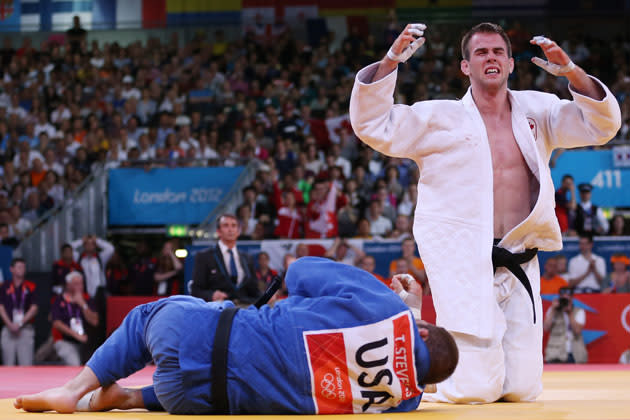 One of Canada's surprising medallists, Antoine Valois-Fortier won bronze in the men's 81kg judo compeition.