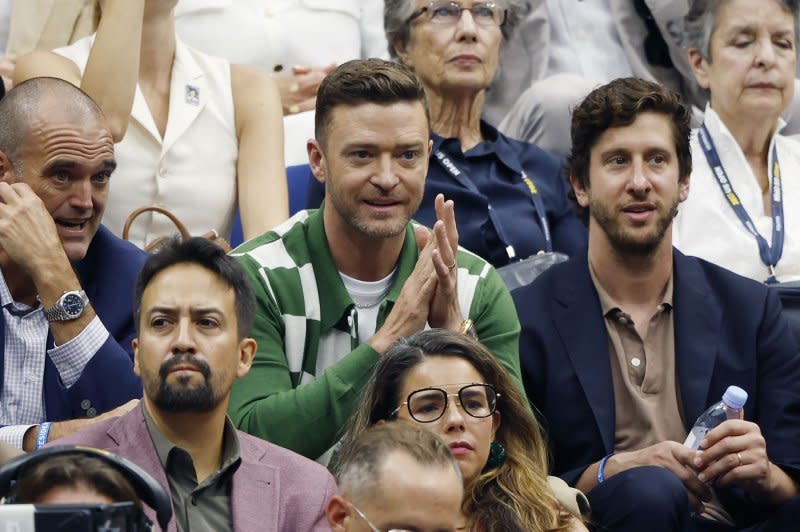 Justin Timberlake attends the U.S. Open tennis championships in September. File Photo by John Angelillo/UPI