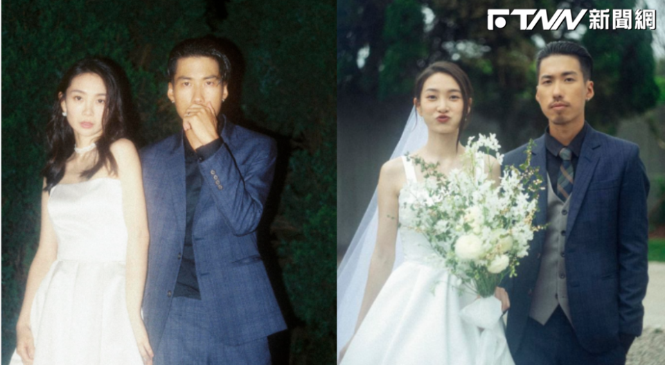 李亦捷宣布自己和攝影師男友登記結婚。（圖／合成圖／翻攝自臉書）