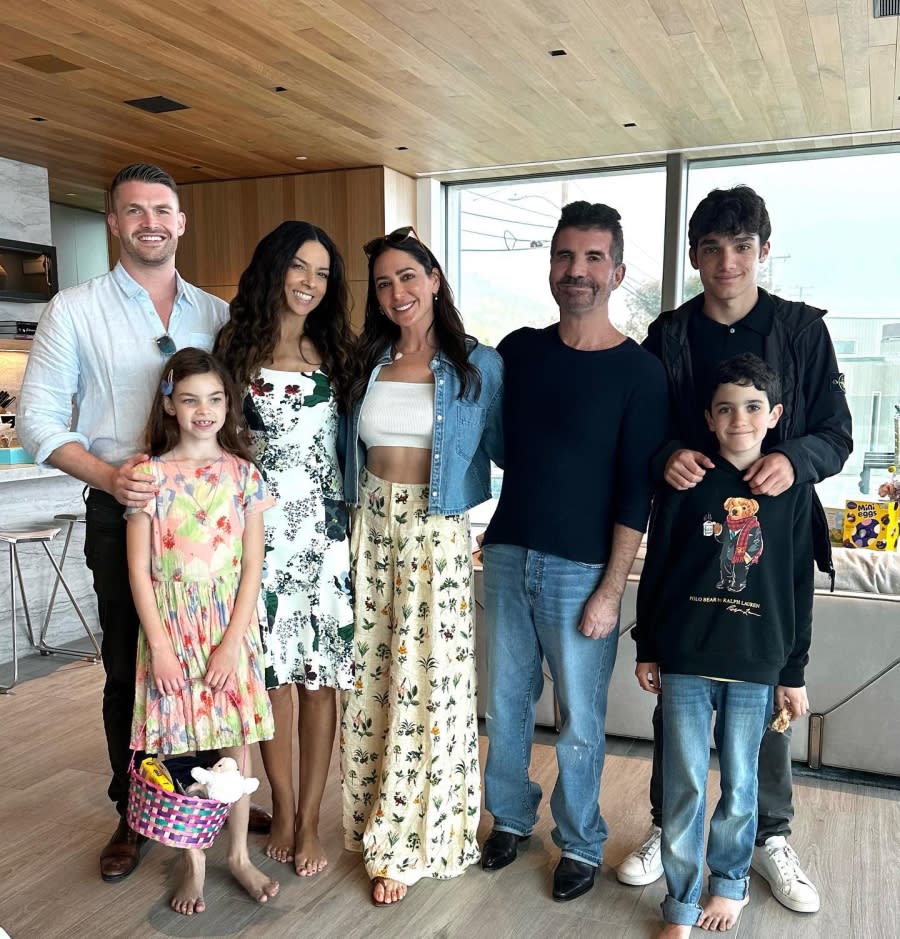 Simon Cowell Celebrates Easter With Fiancee Lauren Silverman, Ex Terri Seymour and Their Children