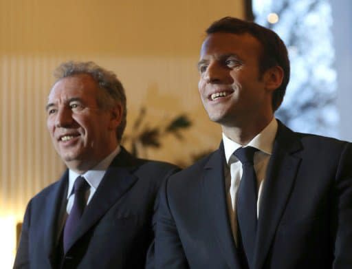François Bayrou et Emmanuel Macron le 22 février 2017 à Paris - Jacques DEMARTHON, AFP/Archives