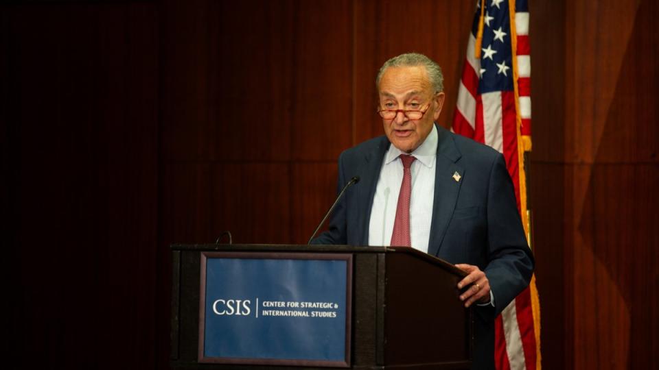 (資料照)美參議院多數黨領袖查克·舒默(Chuck Schumer)/CSIS