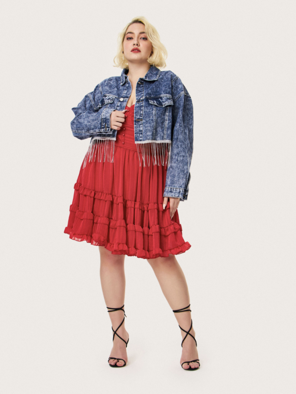 17) Denim Jacket with Tassels