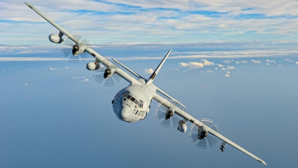 A U.S. Marine Corps KC-130J. <em>Jamie Hunter</em>