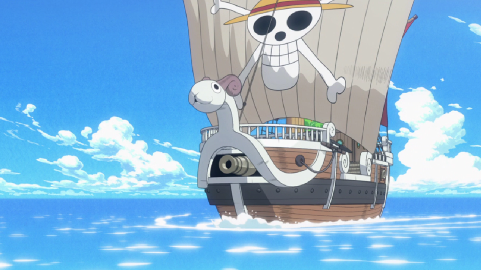 The Going Merry in One Piece.