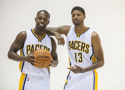 Can Rodney Stuckey (left) pick up some of the absent George's scoring slack? (Trevor Ruszkowski-USA TODAY Sports)