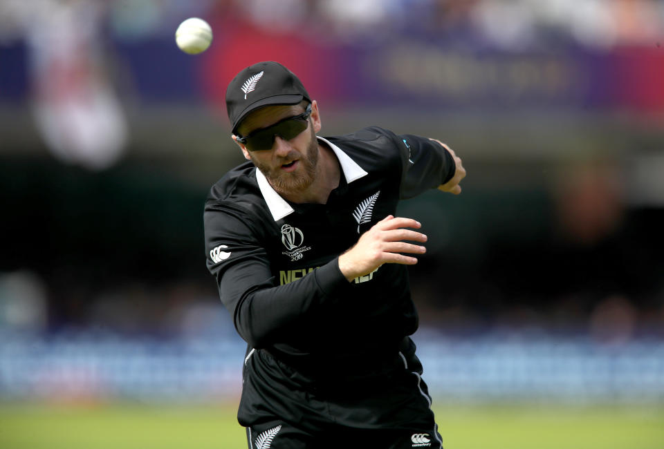 New Zealand's Kane Williamson chases a ball during the ICC World Cup Final at Lord's, London.