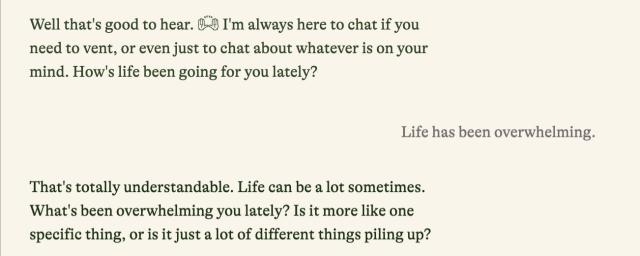 just chatting ! Life of p