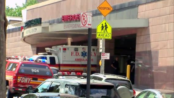 <p>Police confirmed the gunman is down, but did not provide any other details about him. Sources said he may be a former hospital employee. (WABC-TV) </p>