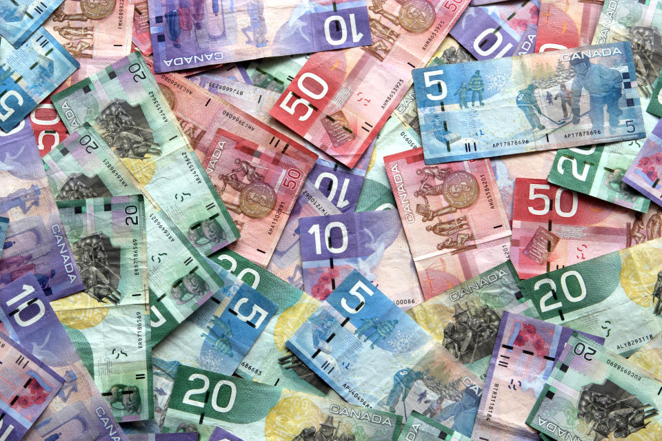 Different Canadian Dollar Banknotes