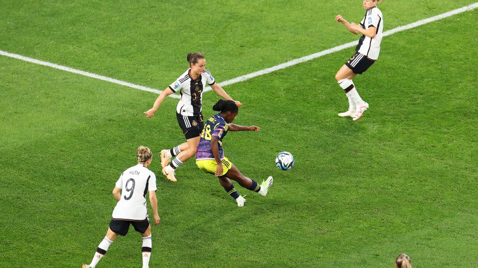 Caicedo scoring one of the goal's of the tournament against Germany. - James Chance/Getty Images