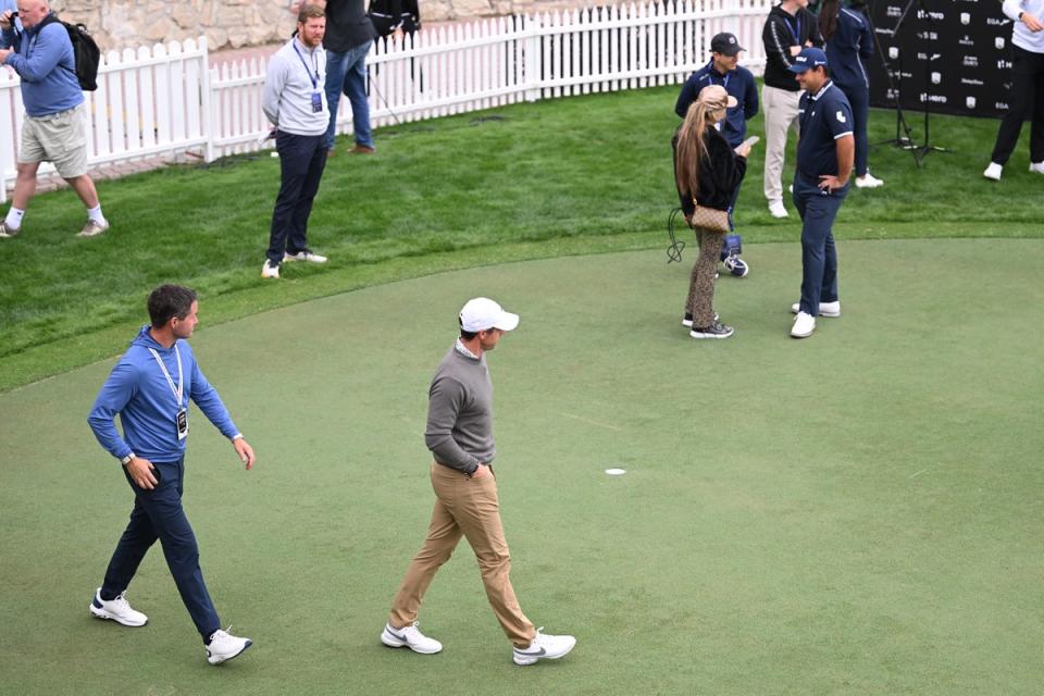 There has been practice green drama between McIlroy and Reed in Dubai this week (Getty Images)