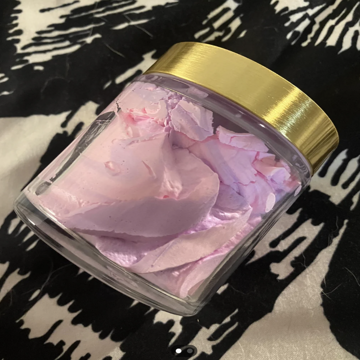 Pink cream in a jar