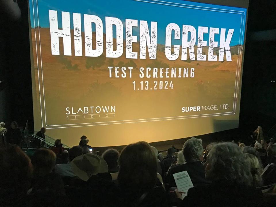 More than 400 people packed the Hearst Castle Theater Jan. 13, 2024, to see a sneak peek of “Hidden Creek,” a movie written, cast and produced in Cambria, by Cambrians.