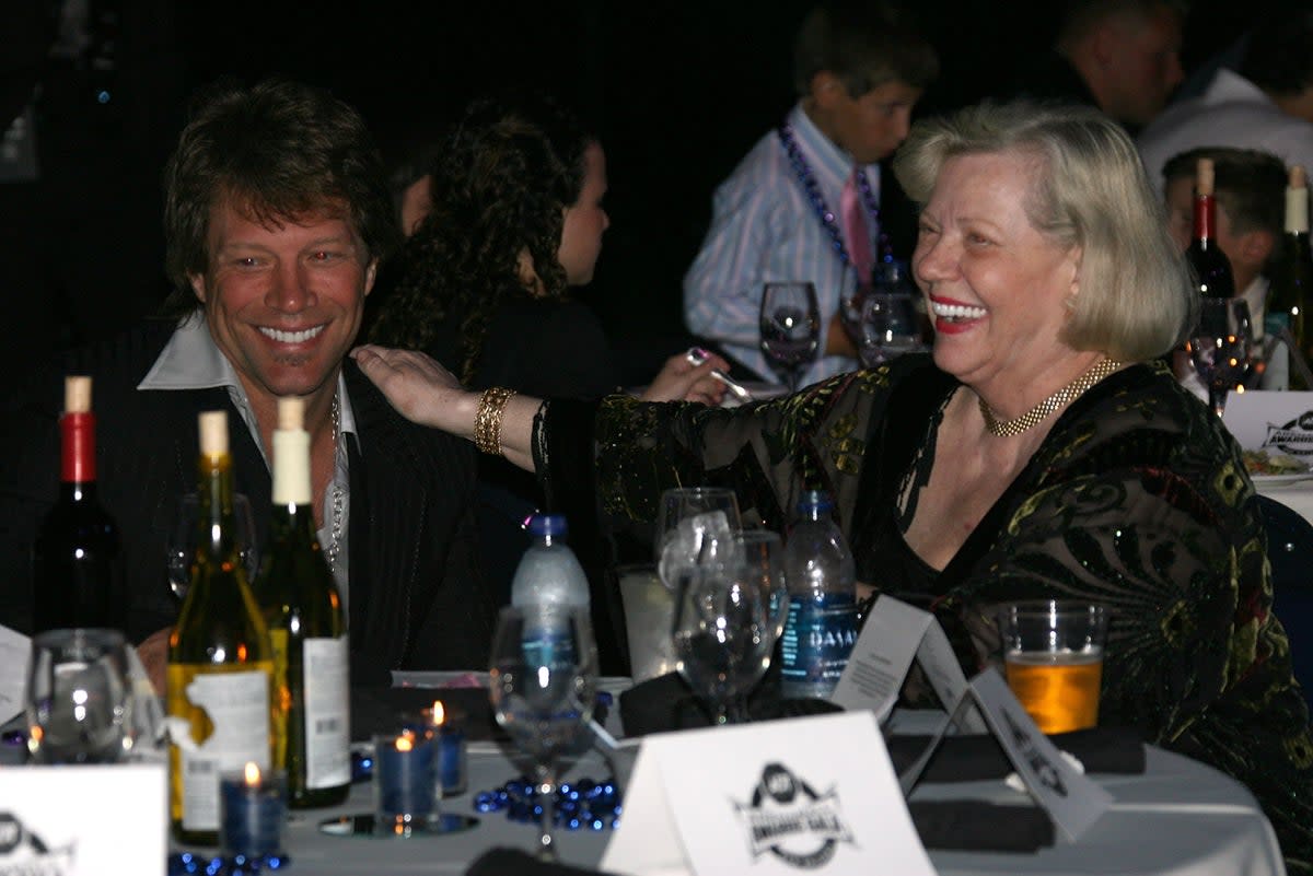 Jon Bon Jovi and his mother Carol pictured together in 2008 (Getty Images)