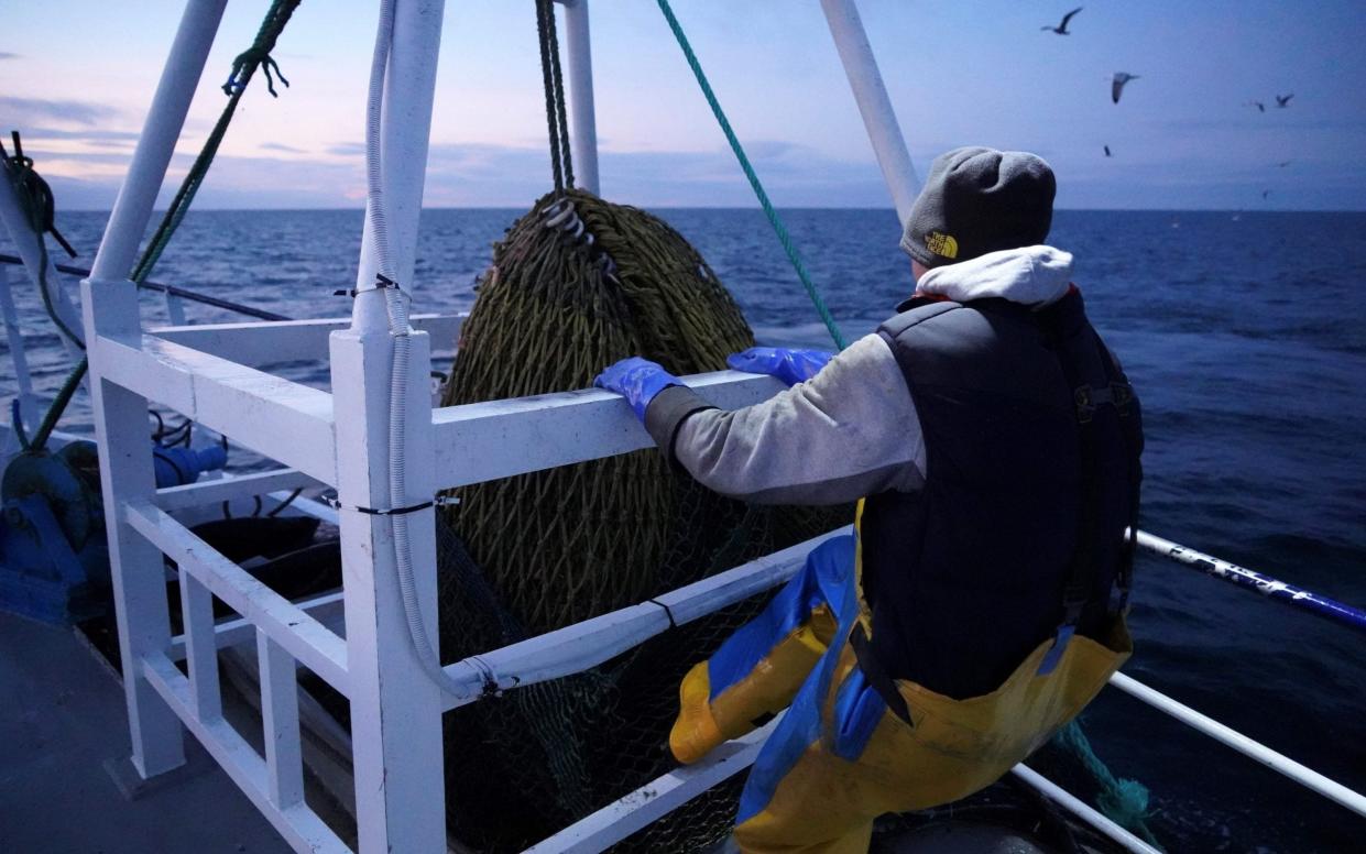 Fisherman trawling in the North Sea. The Marine Conservation Society says consumers should check fish supplies before buying - AFP/WILLIAM EDWARDS