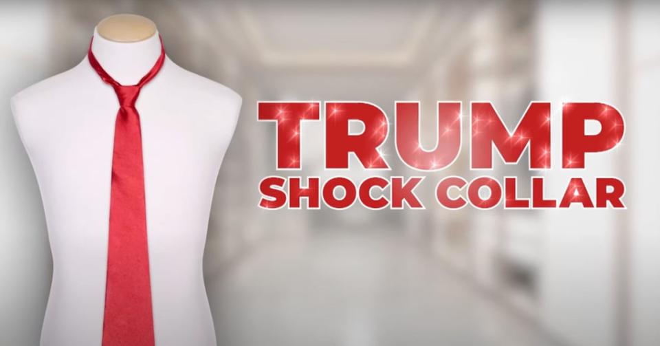 Jimmy Fallon had a joke “commercial” for a “Trump Shock Collar.” Youtube/The Tonight Show Starring Jimmy Fallon