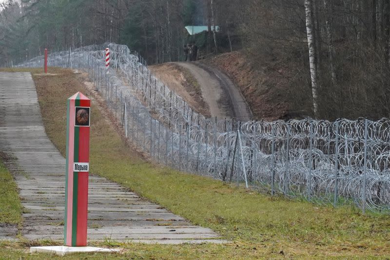 FILE PHOTO: Lithuania's Interior Minister Agne Bilotaite visits Lithuania-Poland-Belarus border point