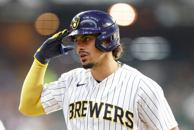 Brewers SS Willy Adames placed on concussion IL after being hit by foul  ball in dugout vs. Giants - Yahoo Sports
