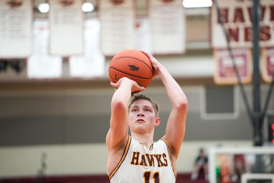 Ankeny’s Carson Johnson nearly shot 50% from beyond the arc this season.