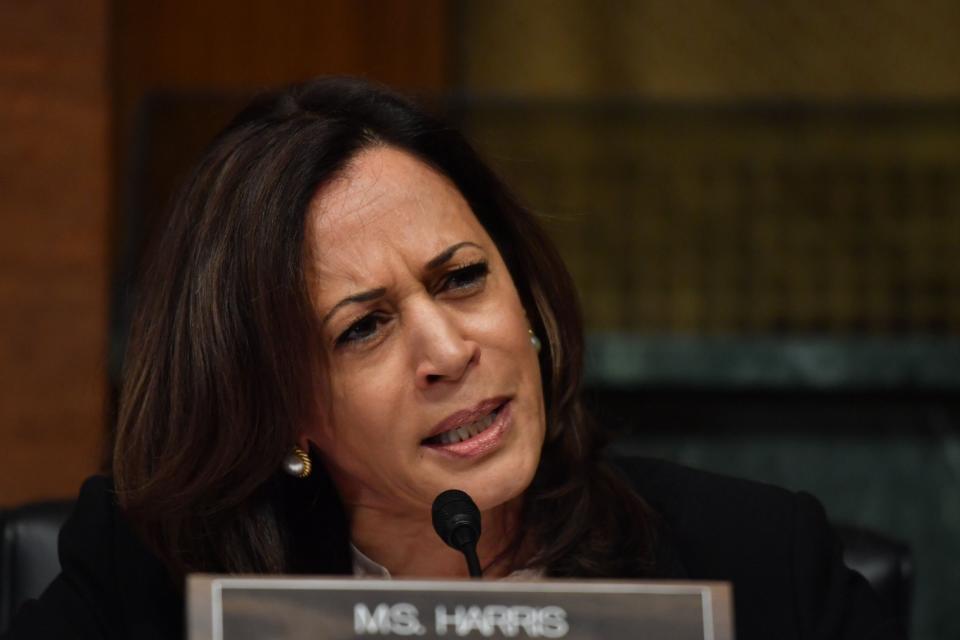 When Donald Trump said that Senator Kamala Harris was “probably very nasty” in her questioning of Attorney General William Barr at a Senate Judiciary Committee hearing on Wednesday, he brought back sharp memories for many Democrats.During the final presidential debate in 2016, Mr Trump described Hillary Clinton as “a nasty woman,” a phrase that drew disgust from many critics, spawned countless memes and merchandise and became a feminist rallying cry.Mr Trump’s latest use of the adjective, in an interview on the Fox Business Network, was part of a wider attack on the three Democratic presidential candidates who sit on the Judiciary Committee, all of whom questioned Mr Barr at the hearing.“How about these three people?” Mr Trump said, in an apparent reference to Ms Harris and Senators Cory Booker of New Jersey and Amy Klobuchar of Minnesota.“You have three of them running against me, and they’re up there ranting and raving like lunatics, frankly,” he said. “They don’t care about this. They’re just looking for political points.”It was the second time in a week Mr Trump had used the word “nasty” to describe Ms Harris. Last Thursday, when Fox News host Sean Hannity asked him for his thoughts on the senator, Trump said, “I think she’s got a little bit of a nasty wit, but that might be it.”Asked on Thursday on CNN about why Mr Trump had chosen to describe her as “nasty”, Ms Harris chose not to speculate, saying, “God only knows.”Instead, she drew a broader contrast with the president.“We have a president of the United States whose primary interest, I think, that has been clear as a result of what we know as a result of the Mueller report, his primary interest has been to obstruct justice,” Ms Harris said.“My primary interest is to pursue justice. You can call that whatever name you want, but I think that’s what the American people want in a leader.”Ms Harris was pointed in her questioning of Barr at the hearing on Wednesday, which cantered on his handling of the special counsel’s report.She displayed her prosecutorial style from her days as San Francisco district attorney and California attorney general, rattling off questions and repeatedly cutting him short. At one point, she prodded Mr Barr into saying that he had not examined the underlying evidence before deciding not to charge the president with obstruction of justice.Several Democrats, including Ms Harris, have called on Mr Barr to resign. In the interview on Wednesday, Mr Trump called those demands “ridiculous.”Mr Trump has previously offered a measure of praise for Mr Harris. Asked who he believed to be the Democrats’ “toughest candidate,” in an interview with The New York Times in January, Mr Trump said: “Somebody that you think would be the least tough is the toughest""I would say, the best opening so far would be Kamala Harris. I would say, in terms of the opening act, I would say, would be her.”New York Times