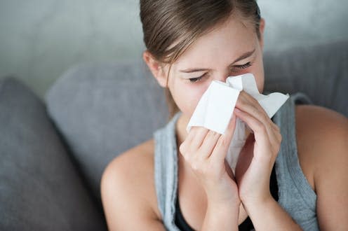   <span class="attribution"><a class="link " href="https://www.shutterstock.com/image-photo/child-cold-flu-illness-tissue-blowing-195666590" rel="nofollow noopener" target="_blank" data-ylk="slk:Grzegorz Placzek/Shutterstock;elm:context_link;itc:0;sec:content-canvas">Grzegorz Placzek/Shutterstock</a></span>