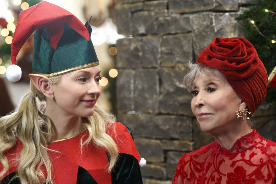 Emily Kinney and Rita Moreno in Santa Bootcamp. (Photo: Lifetime)