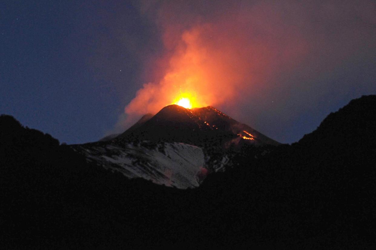 Blast: Mount Etna: AFP/Getty Images