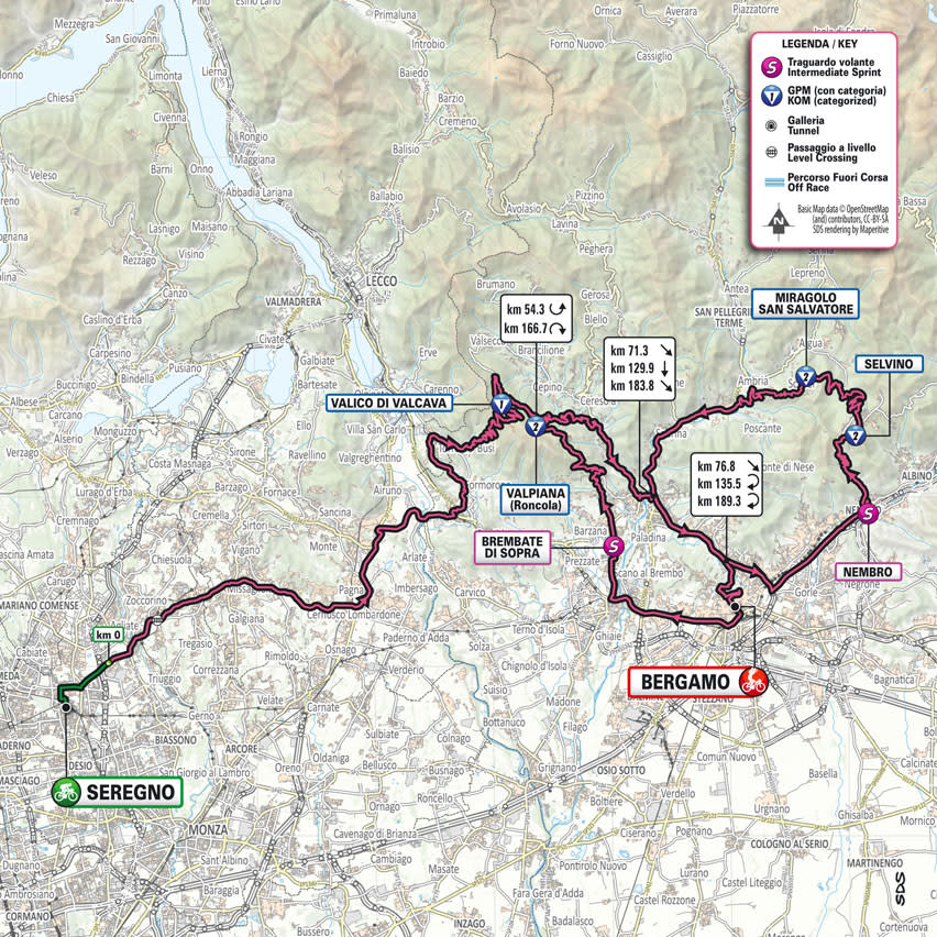 Maps and profiles of the 2023 Giro d'Italia